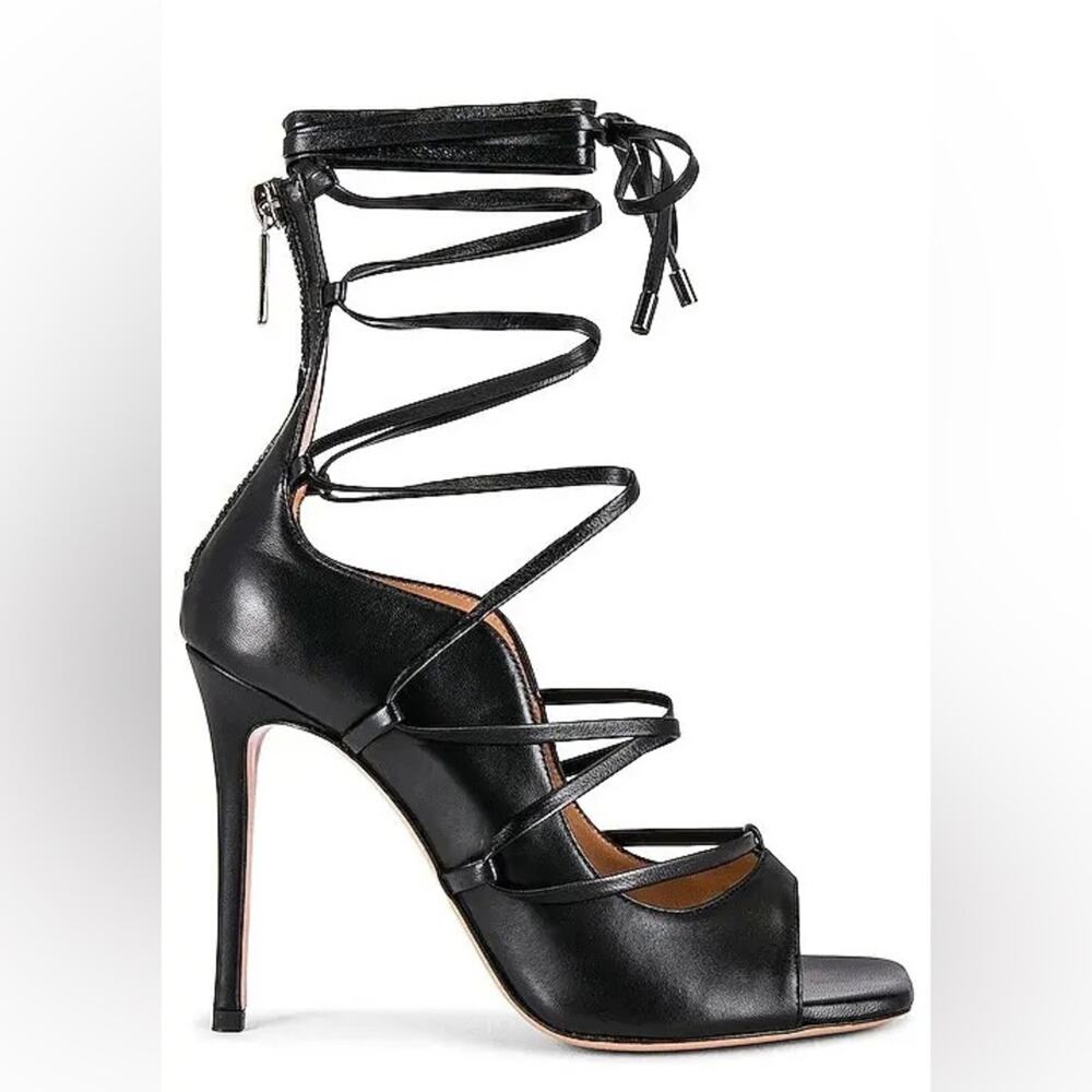 Lita by Ciara Strappy Heeled Sandal Gladiator Stiletto Black Size 41/10.5 NIB